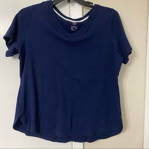 Navy Short Sleeve Top